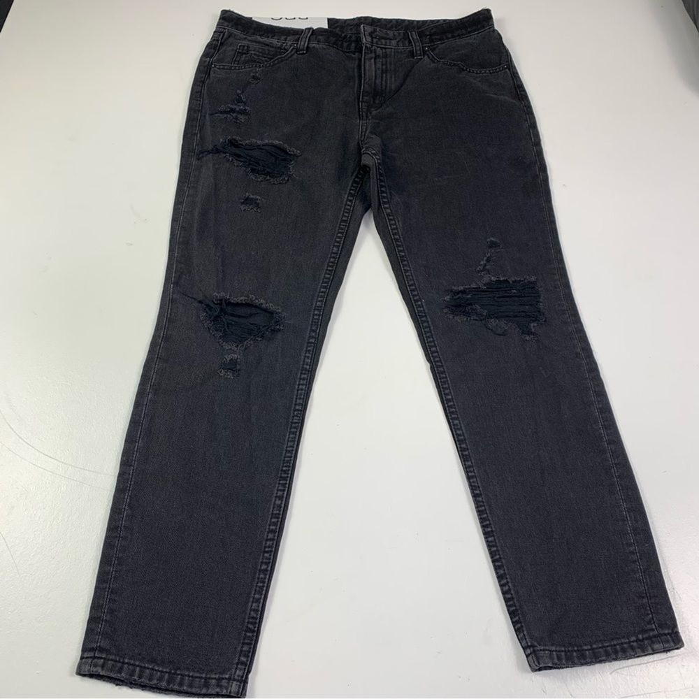 BDG Urban Outfitters Women Black Jeans Slim Low Rise‎ Size 28W Distressed Casual